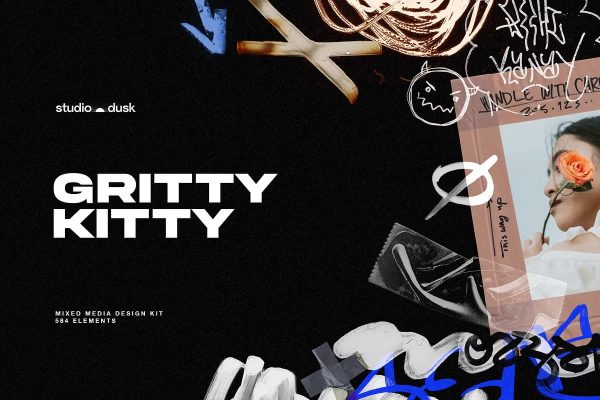 Gritty Kitty - Grunge Design Kit