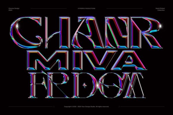 Hyperpix Chrome Text and Logo Styles Vol.8