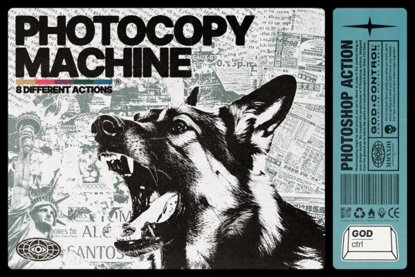 Photocopy Machine Photoshop Action