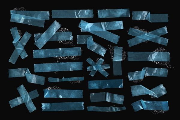 Pixflow - Plastic Warp Blue Tapes [PNG]