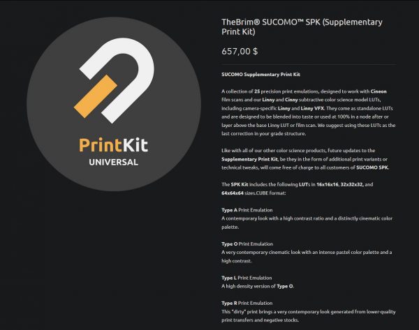 TheBrim® SUCOMO™ SPK (Supplementary Print Kit)