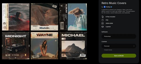Pixflow - Retro Music Covers [PSD]