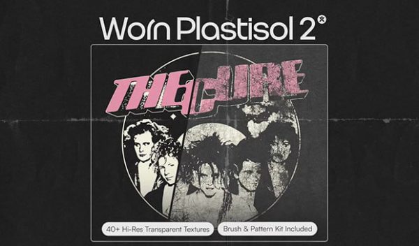 Creative Market - Worn Plastisol Texture Kit 02