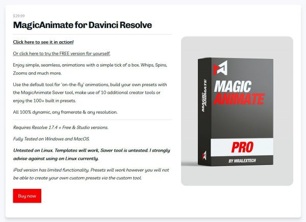 Magic Animate Pro v3 for DaVinciResolve by MrAlexTech