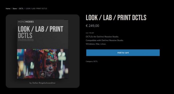 Mononodes - Look/Lab/Print DCTLs
